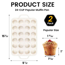 Vinino multifunction mini cupcake pan for muffins, eggs, or bites.