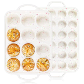 Vinino regular 12-cup silicone muffin pan for even baking and easy release.