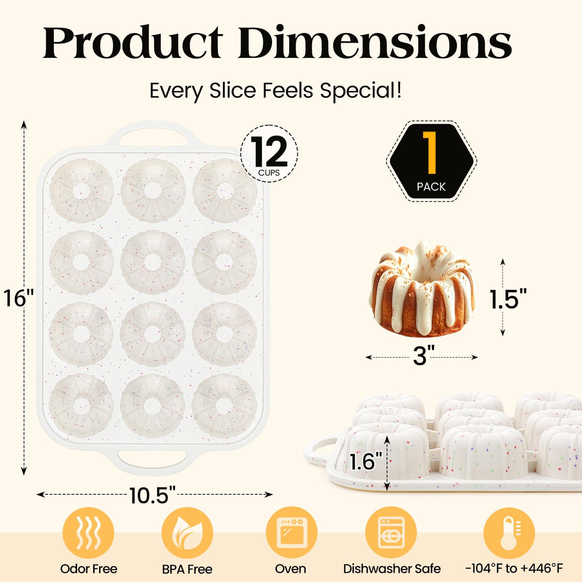 Vinino safe food-grade BPA-free silicone resists stains and odors.