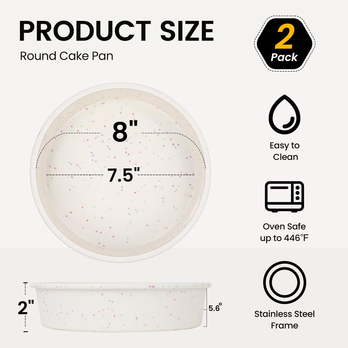 Vinino pan withstands -104°F to 446°F for versatile baking.