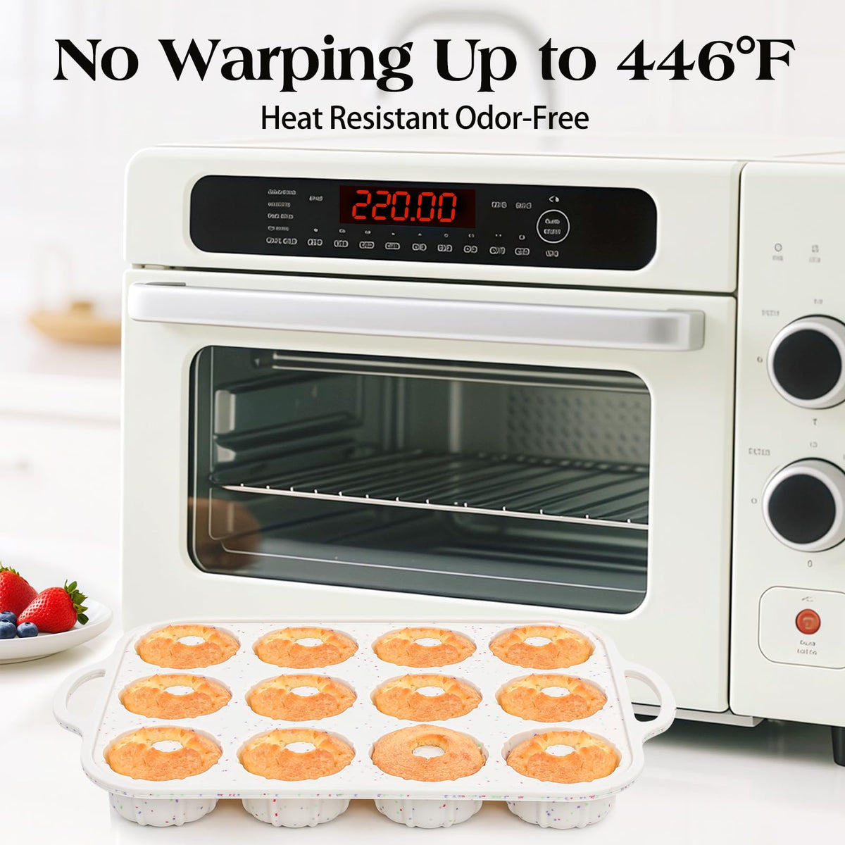 Vinino versatile mini baking molds for donuts, cupcakes, and jellies.