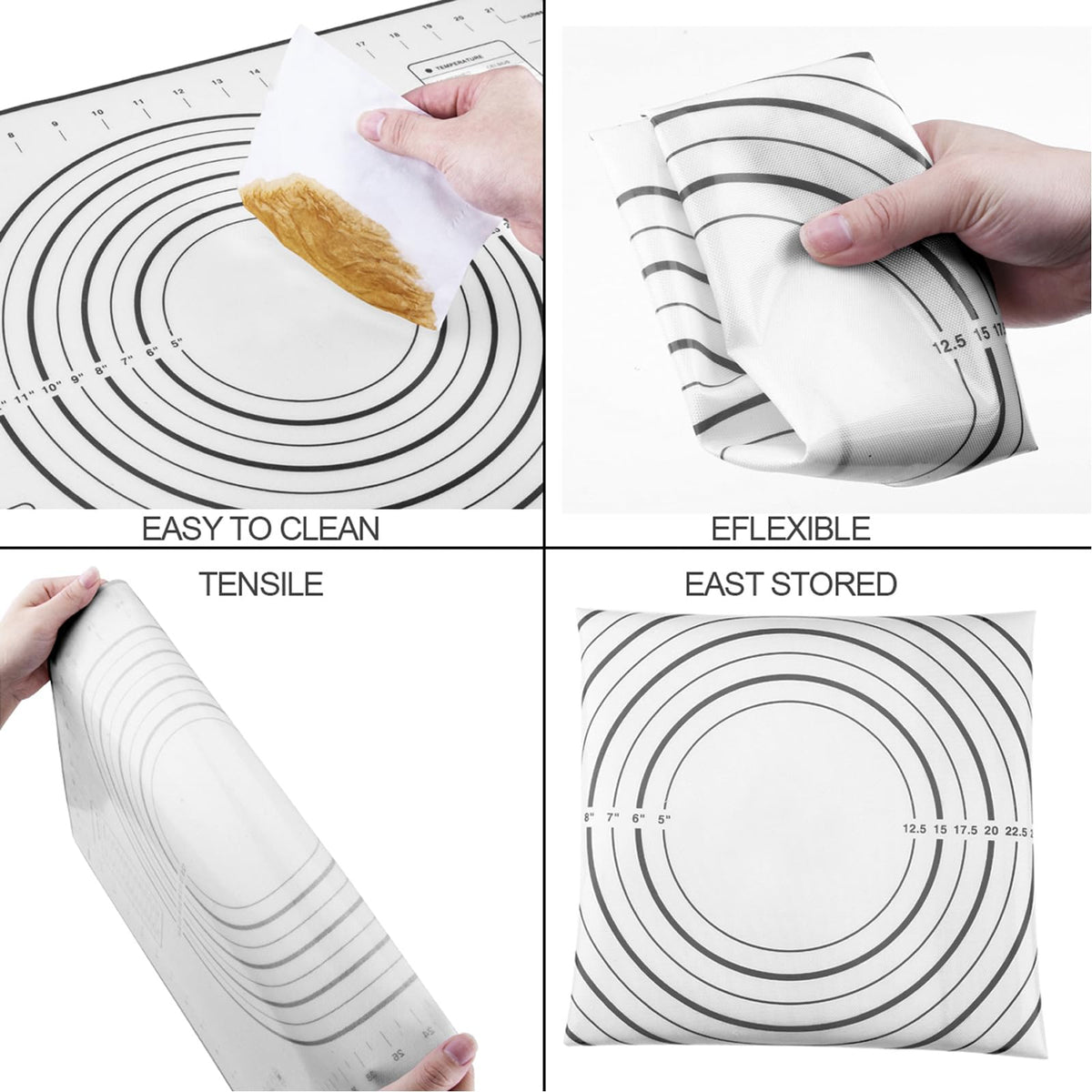 Vinoil pastry mat set provides a large rolling workspace.