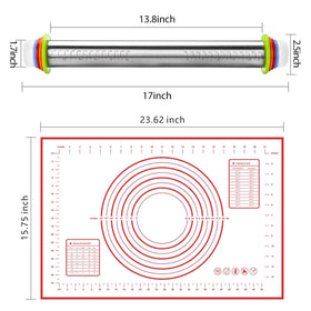 Vinoil thickness rings with 1/16 to 3/8 inch, precise dough thickness.