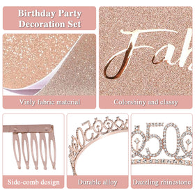Vintacicle 50th birthday sash for a festive look