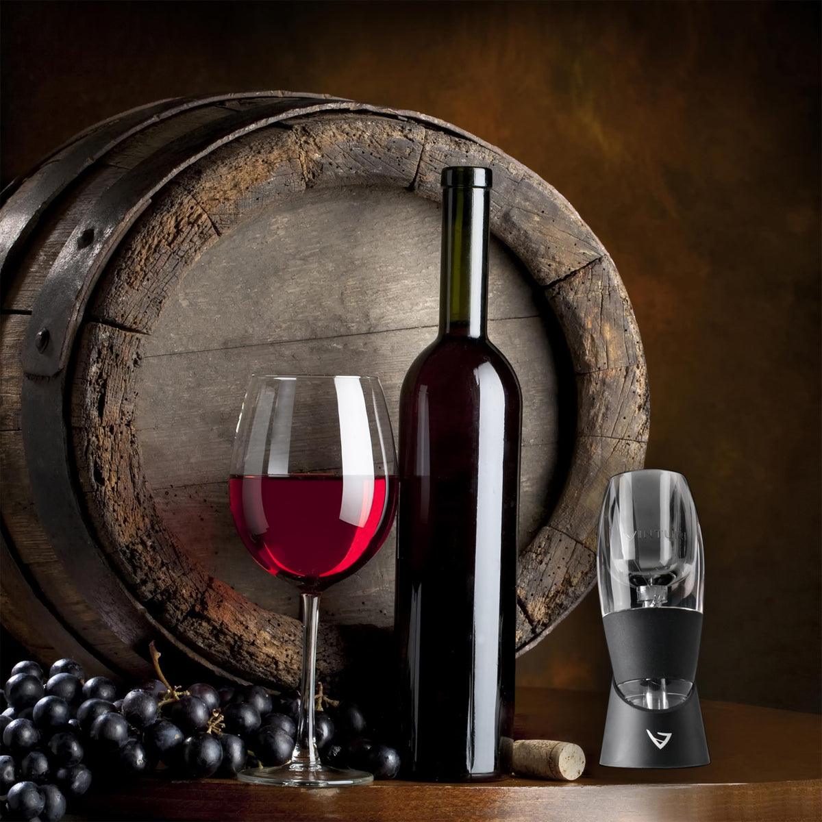 Vinturi dishwasher-safe acrylic build simplifies post-use cleaning.