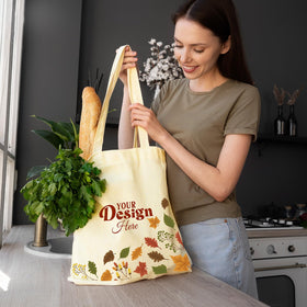 Viobepass beige tote blank ideal for personalized gifts and decor.
