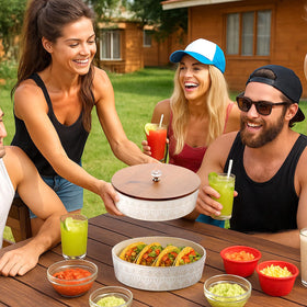 Viosuniu 9-inch tortilla warmer acts as an all-in-one food warmer.