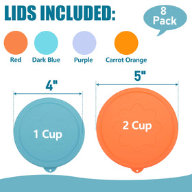 Viotiin 2 cup lid pack fits Anchor Hocking bowls for organized leftovers.