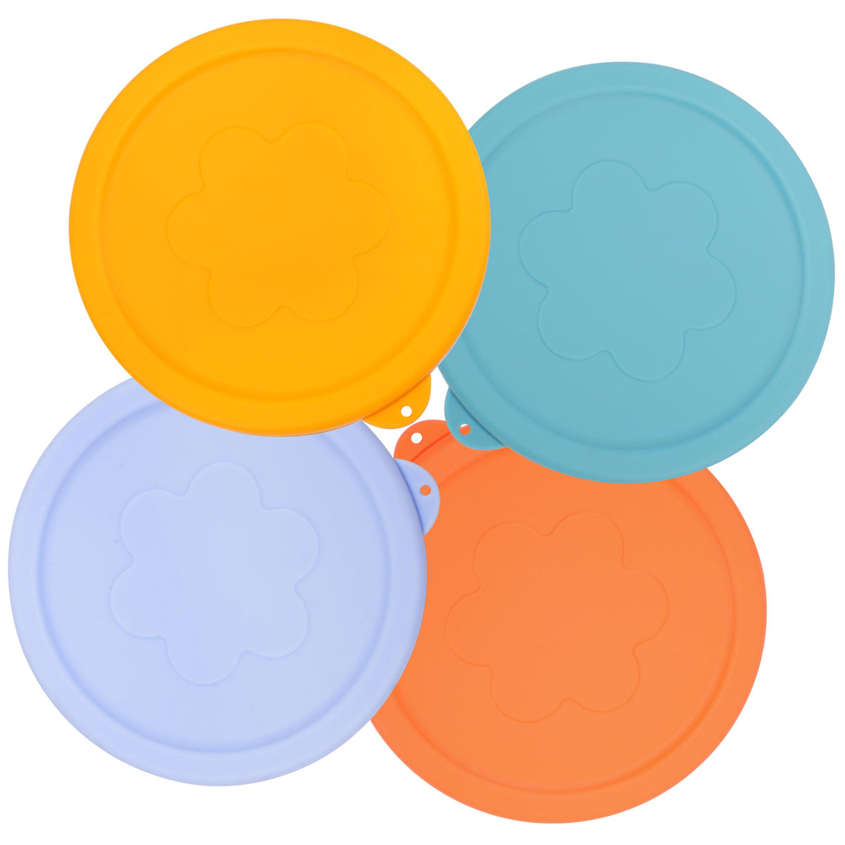 Viotiin 4-cup round silicone lid fits Pyrex bowls for leakproof storage.