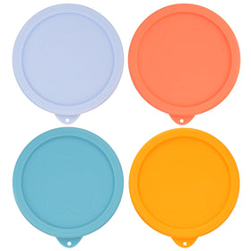 Viotiin 4 Cup silicone lids close-up showing durable, food-grade seal
