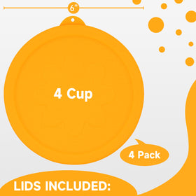 Color-variety Viotiin lids for 4-cup coverage and organization