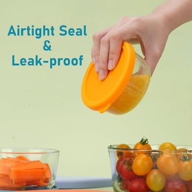 Viotiin 7 cup lid for Pyrex bowls, durable silicone for leftovers.