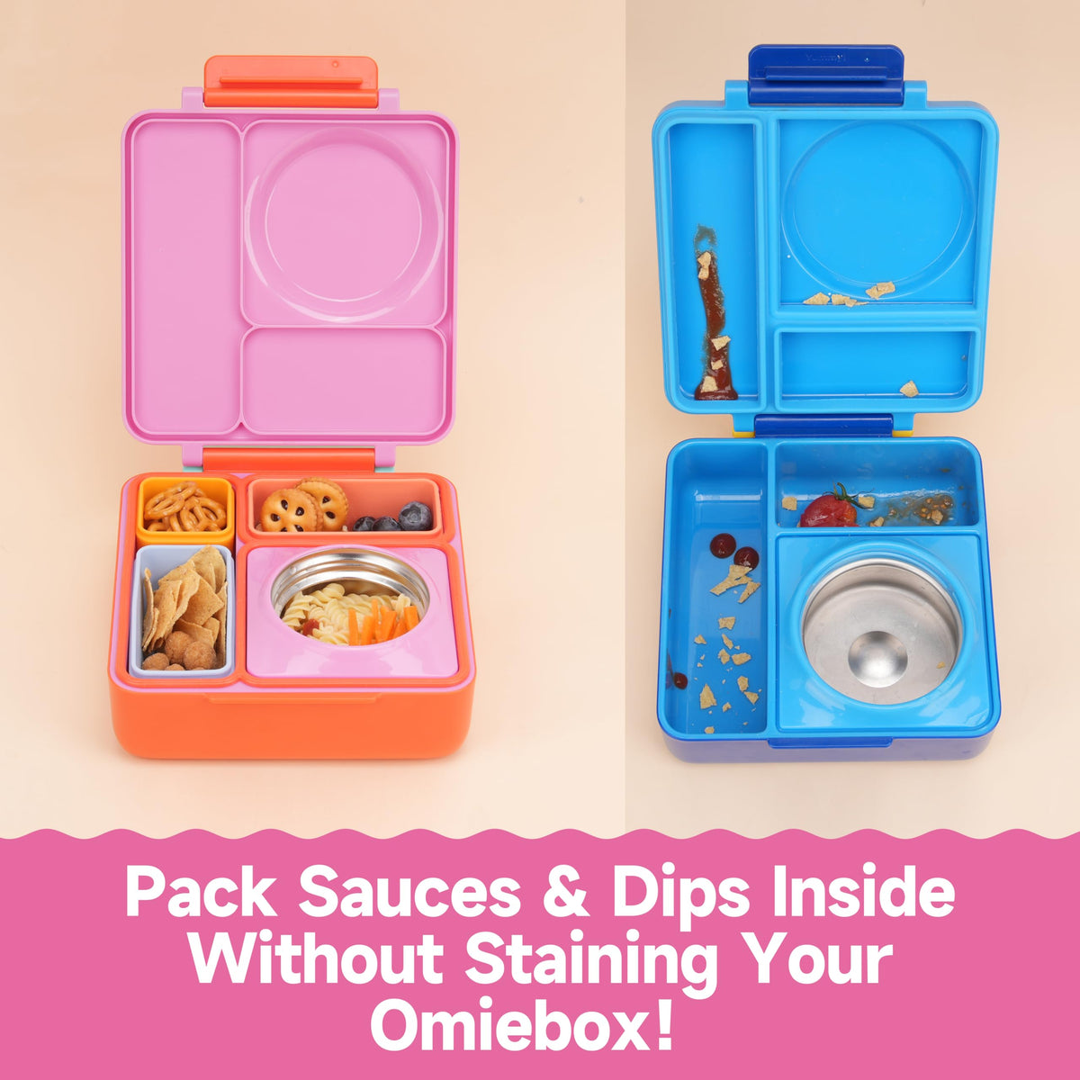 Viotiin silicone containers are dishwasher, microwave, and freezer safe for easy prep