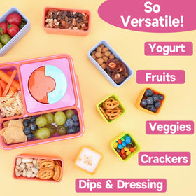 Viotiin versatile dip containers work for jams, condiments, fruits, and veggies