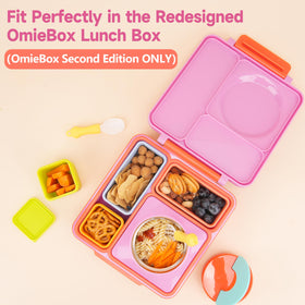 Viotiin OmieBox-compatible containers keep dressings airtight during school lunch