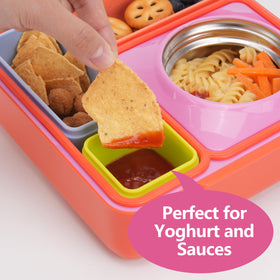 Viotiin salad dressing travel case keeps sauces fresh for picnics and office lunches