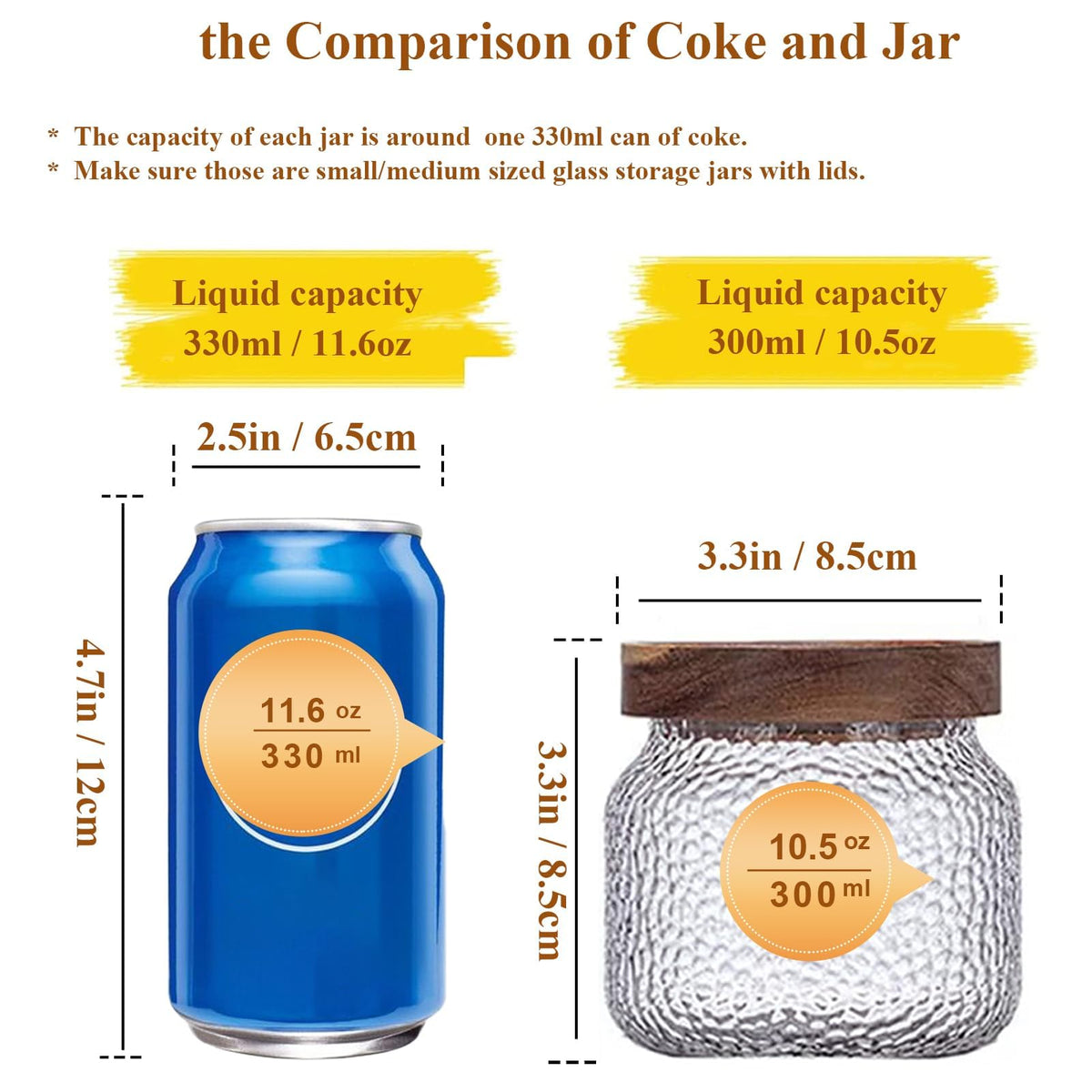Viovian anti-slip texture reduces fingerprints on the glass jar