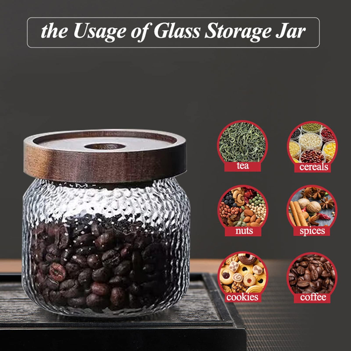 Viovian jars on the counter provide versatile storage for spices