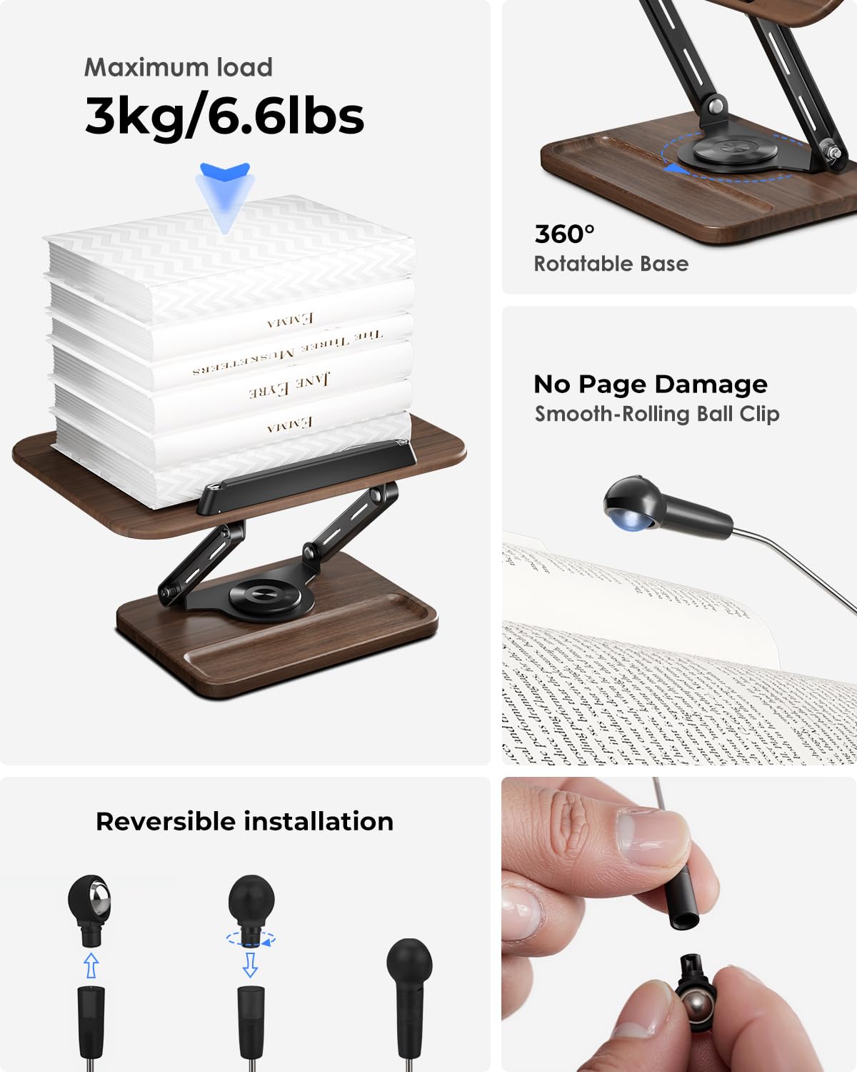 Viozon book stand no-install setup ready to use right away