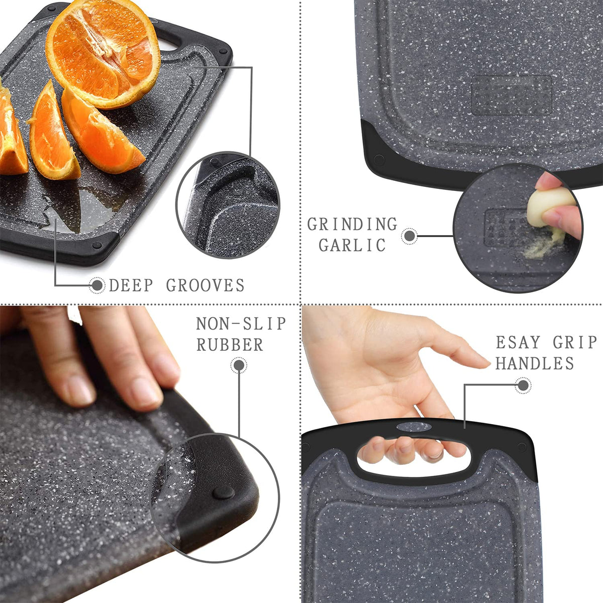 Viretang non-slip feet and easy-grip handle keep boards steady