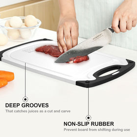 Viretang cutting boards showing non-slip feet for stability