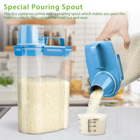Viretec clear body displays contents for easy pantry planning.