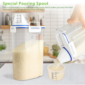 Viretec container with four buckles airtight seal keeps food fresh.