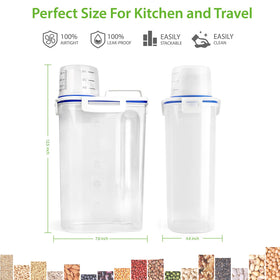 Clear body shows contents at a glance for quick pantry checks.
