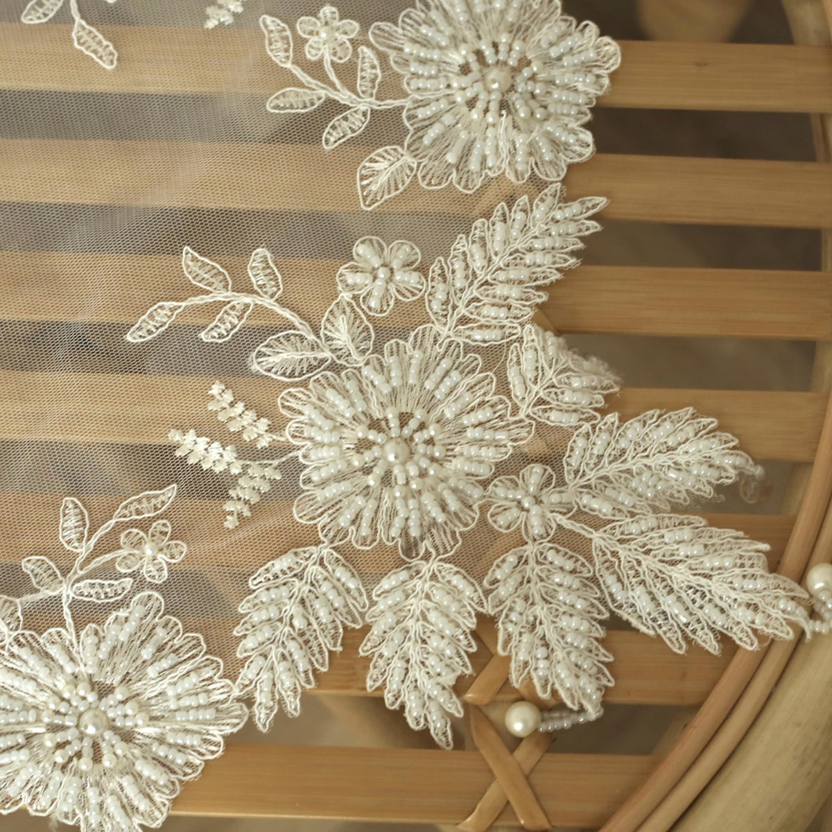 VIRFONOR handmade beaded lace doilies highlighting texture for home accents
