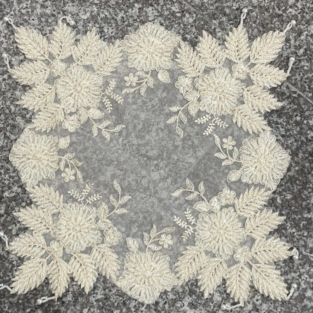 VIRFONOR embroidery lace doilies table mat beige for elegant coffee table styling