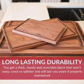 Virginia Boys Kitchens sustainable hardwood board as a long-lasting kitchen essential