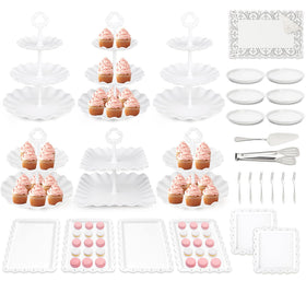 VISCOO 36-pack cupcake stand set for a polished dessert table display