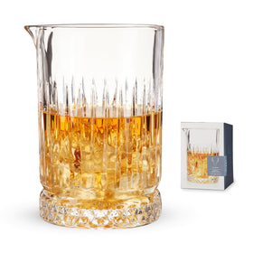Viski pedestal crystal mixing glass 23 oz showcases ingredients with a durable, professional-grade feel.