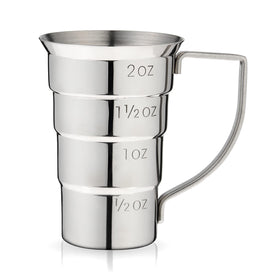 Viski stepped jigger with handle for quick, precise measurements at home bars.