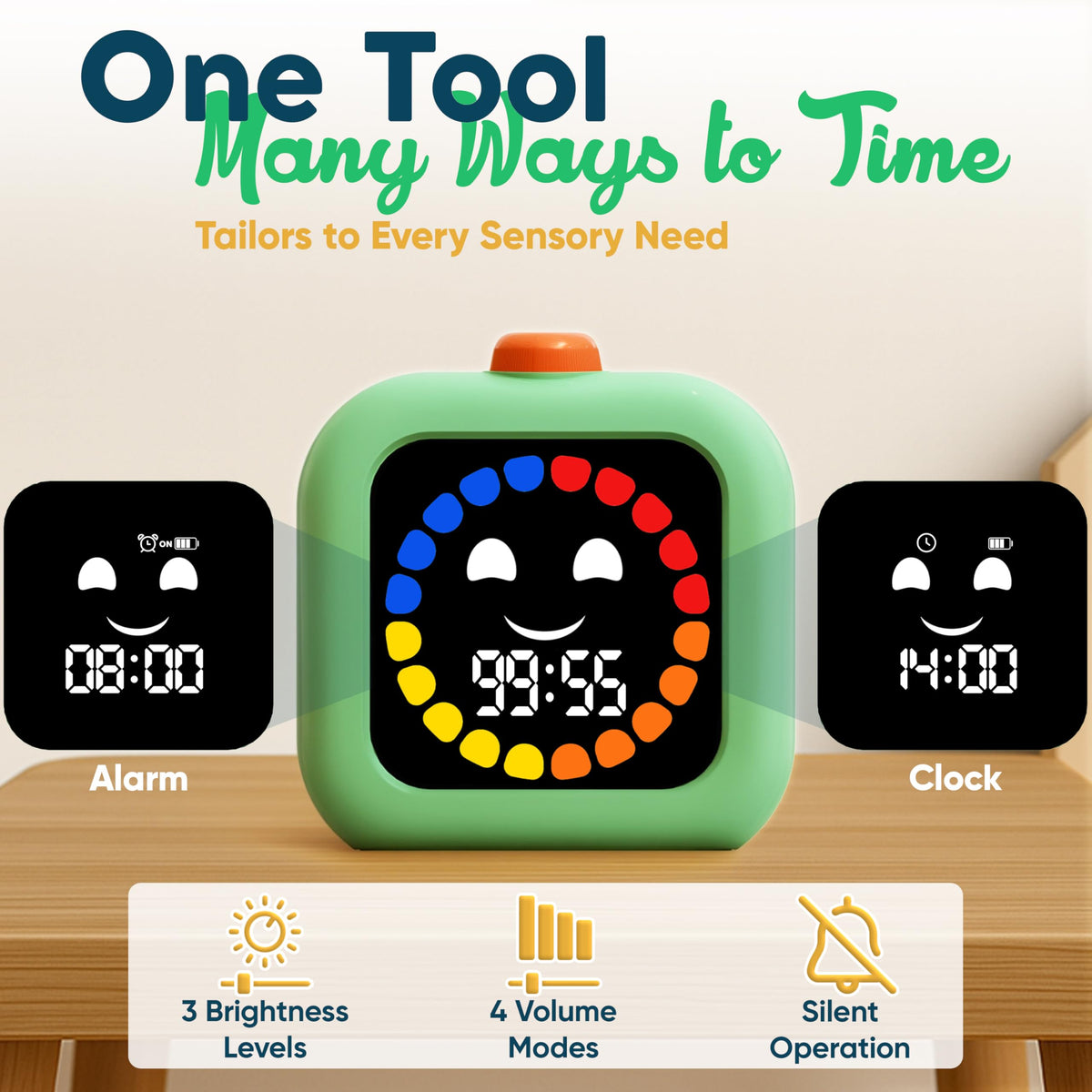 VISSE silent mode timer minimizes distractions during study.
