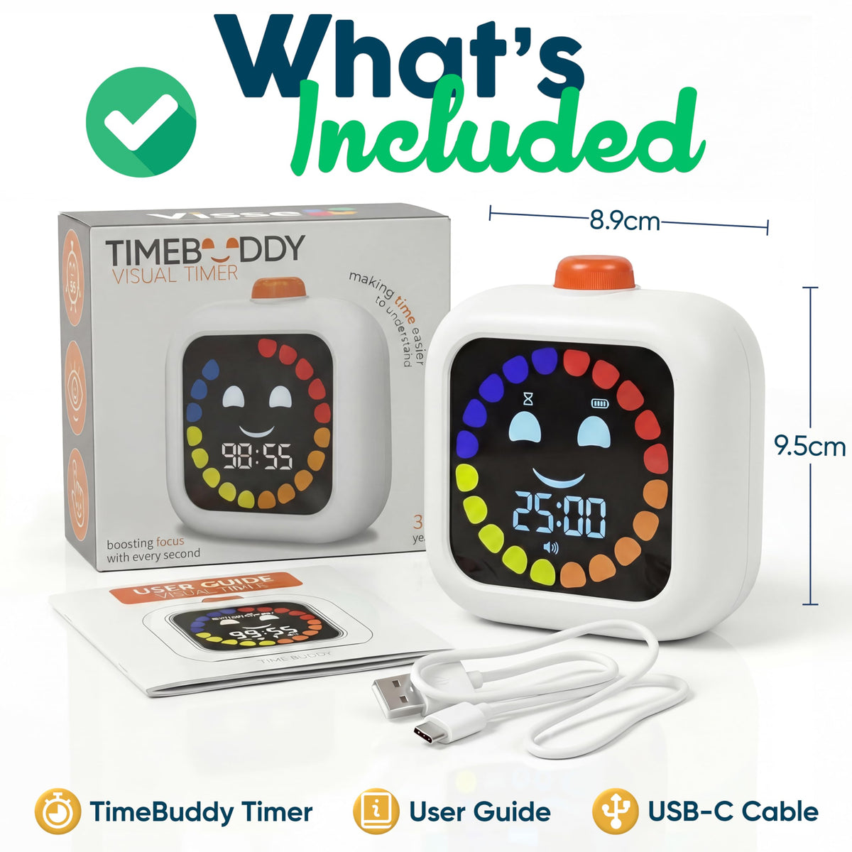 VISSE TimeBuddy count up mode for tracking time