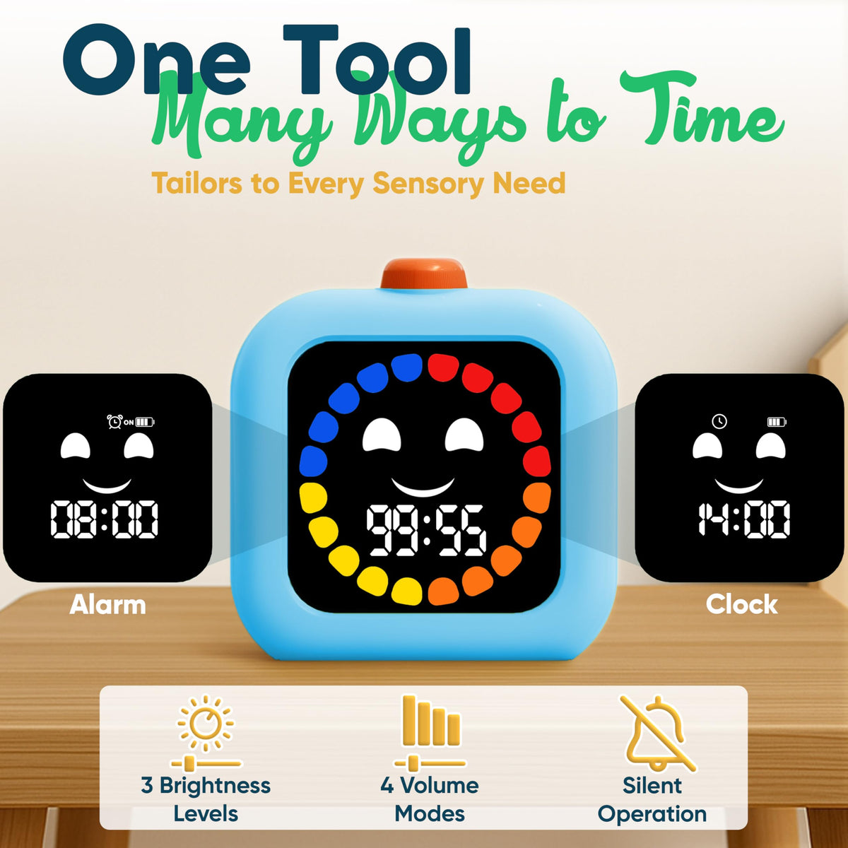 VISSE timer supports count-up and count-down modes for flexible routines.