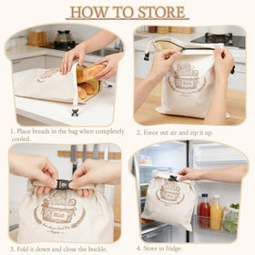 VIS'V Beeswax Bread Bags rustic look, elevating kitchen counters.