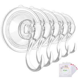 VIS'V large suction cup hooks with wipes show a clean, ready-to-use packaging for quick organization.