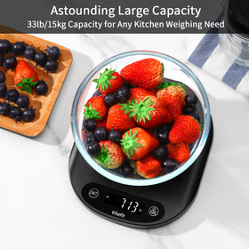 Vitafit 33lb scale digital readout close-up for quick checks