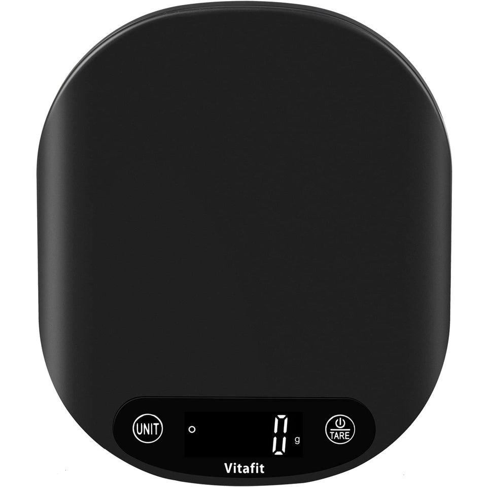 Vitafit 33lb scale front view with LED display for precise measurements