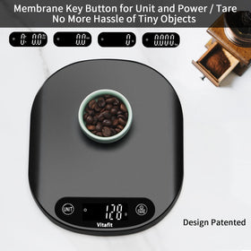Vitafit 33lb scale in kitchen with bowl for precise portioning