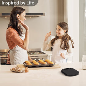 Vitafit 33lb scale on/off button close-up for easy power control
