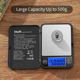 Vitafit blue backlit LCD enables clear reading in bright sun or indoors.