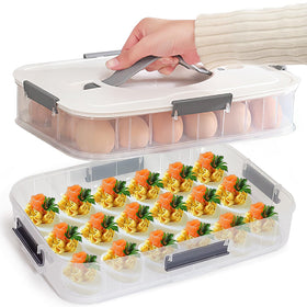 VitalYang deviled-egg-container-lid keeps contents secure and fresh during transport.