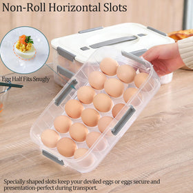 VitalYang double-layer-egg-tray-36-count supports large gatherings with organized prep.
