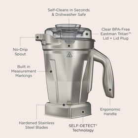 Vitamix self-detect technology container ensuring correct settings on eligible machines