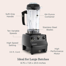 Laser-cut stainless-steel blades in Vitamix 5200 for consistent results
