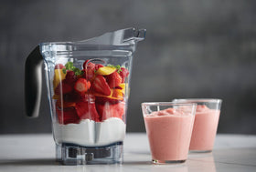 Vitamix 64-ounce capacity ideal for large batches and family meals.