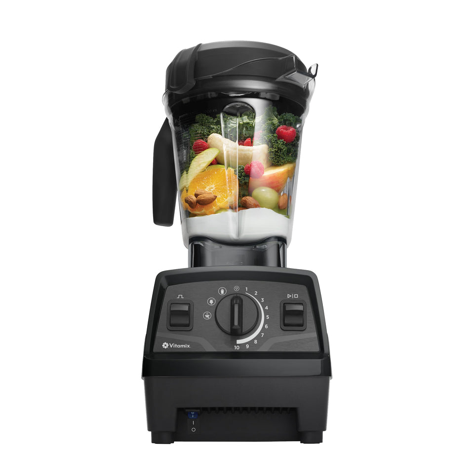 Vitamix Explorian motor base with programs for consistent blends from greens to frozen fruit.
